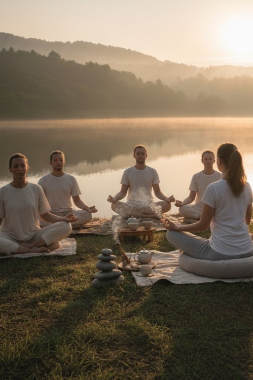 Meditación lago